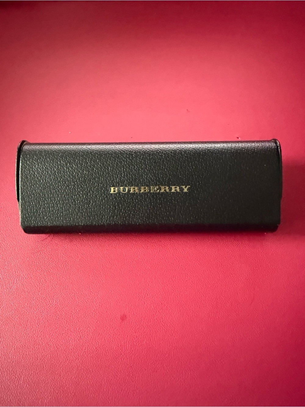 Burberry Black Sunglasses Case with Embossed Cleaning Cloth